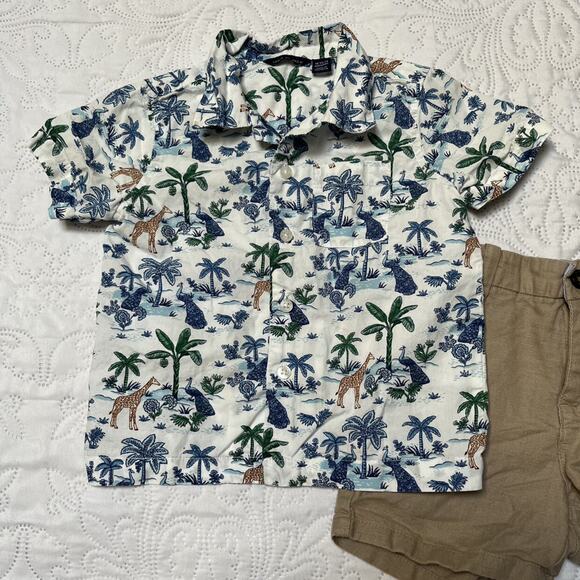 Janie And Jack Linen Blend Outfit 18-24m - Picture 3 of 11